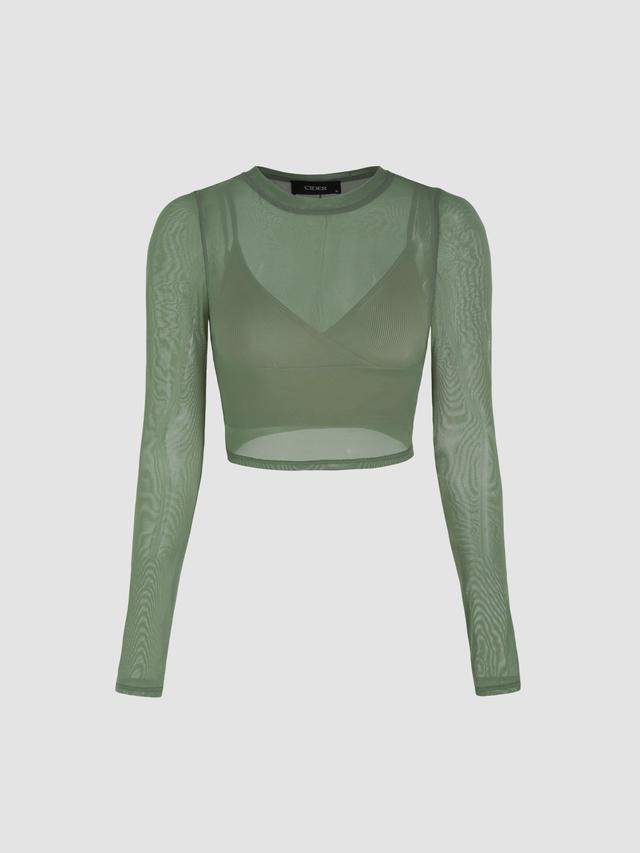 Sheer Long Sleeve Top & Tank Top Product Image