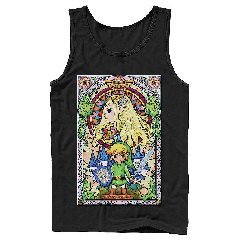 Mens Nintendo Legend Of Zelda Wind Waker Stained Glass Tank Top Product Image