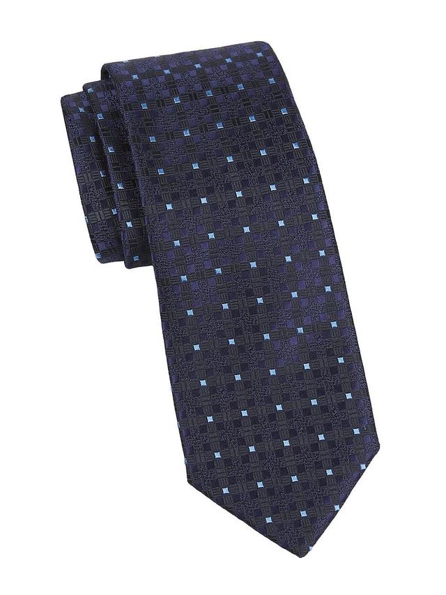 Mens Tonal Plaid Woven Silk Tie Product Image