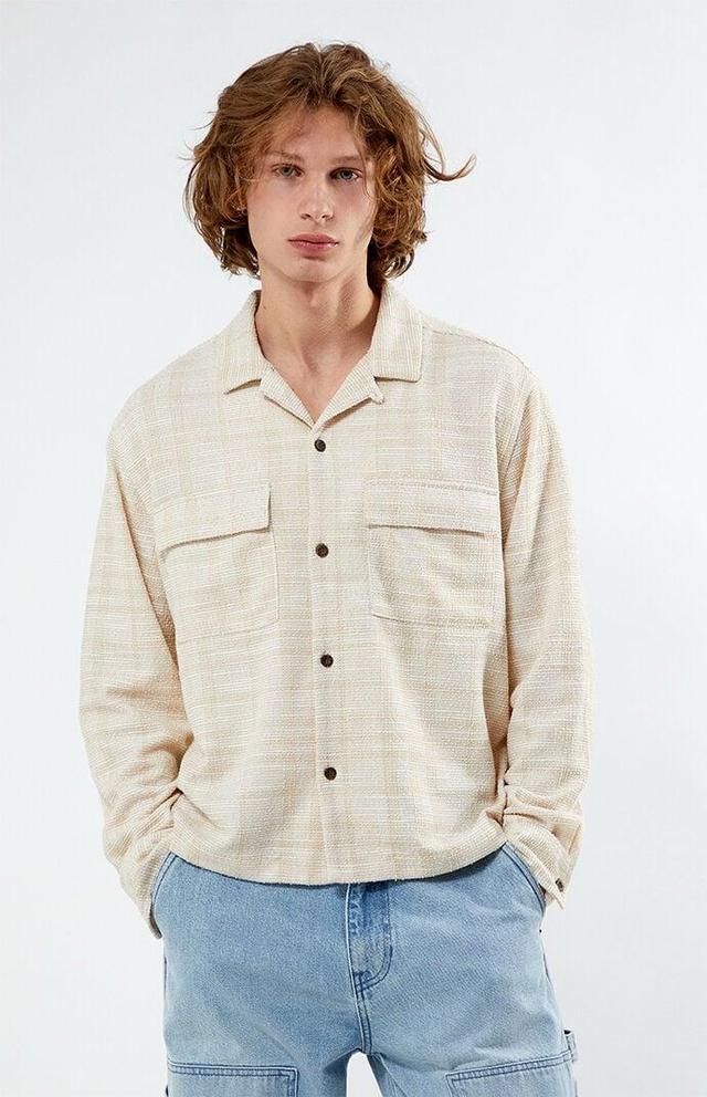 Men's Woven Cropped Flannel Shirt - Product Image