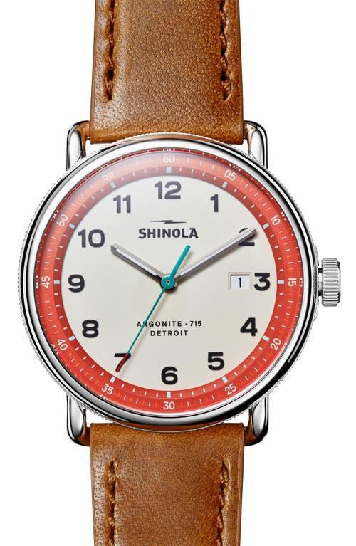 Shinola The Canfield Leather Strap Watch, 43mm Product Image