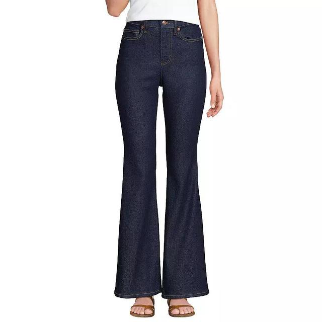 Lands End Womens Recover Denim High Rise Skinny Flare Jeans Product Image