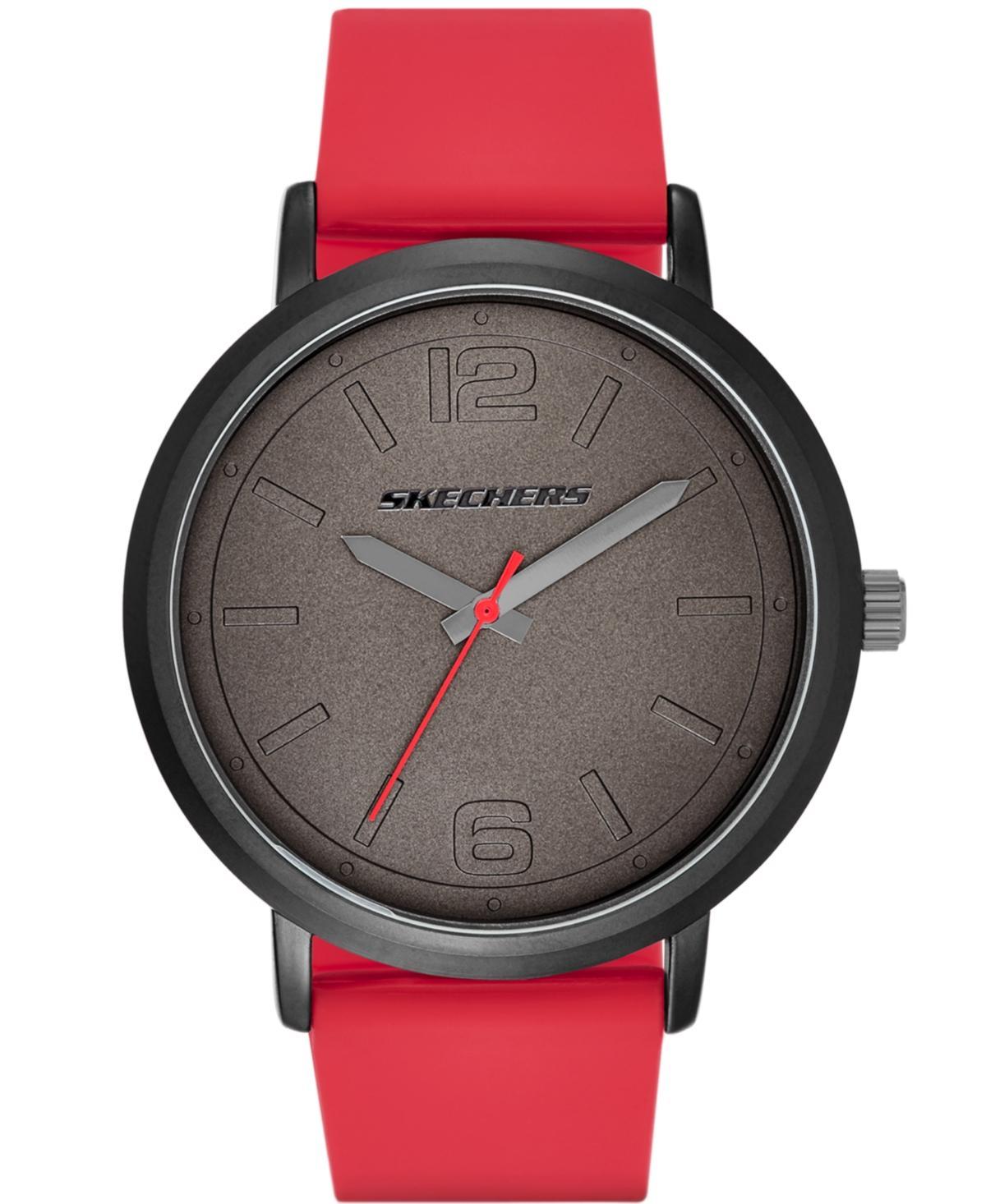 Skechers Mens Silicone Strap Watch 46mm - Red Product Image