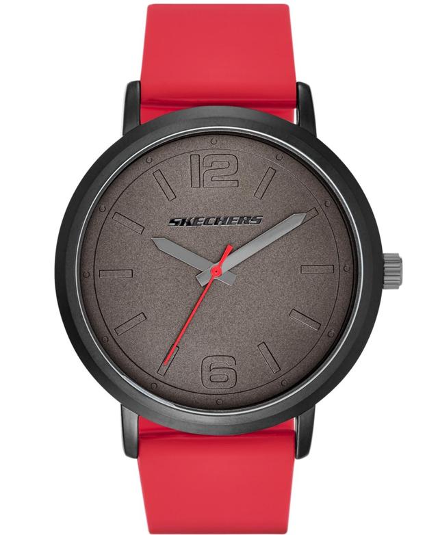 Skechers Mens Silicone Strap Watch 46mm - Red Product Image