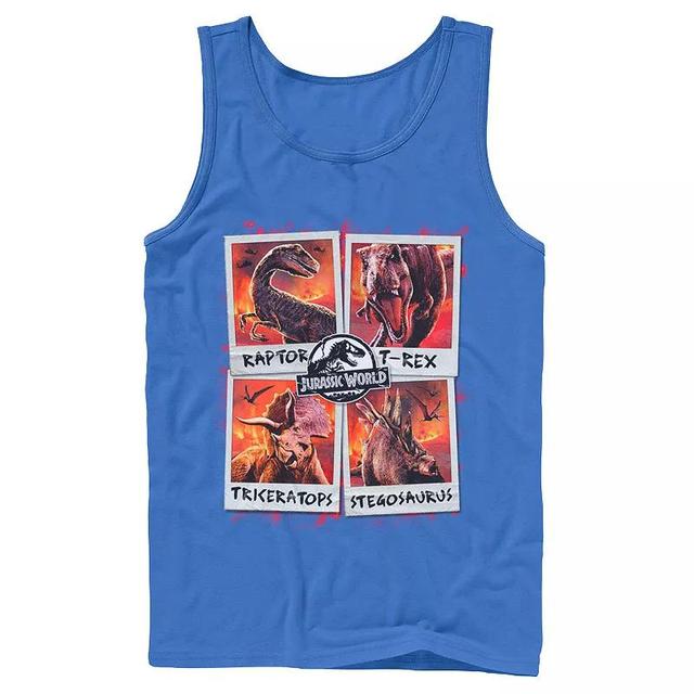 Mens Jurassic World Two Dino Vacation Polaroids Tank Top Product Image