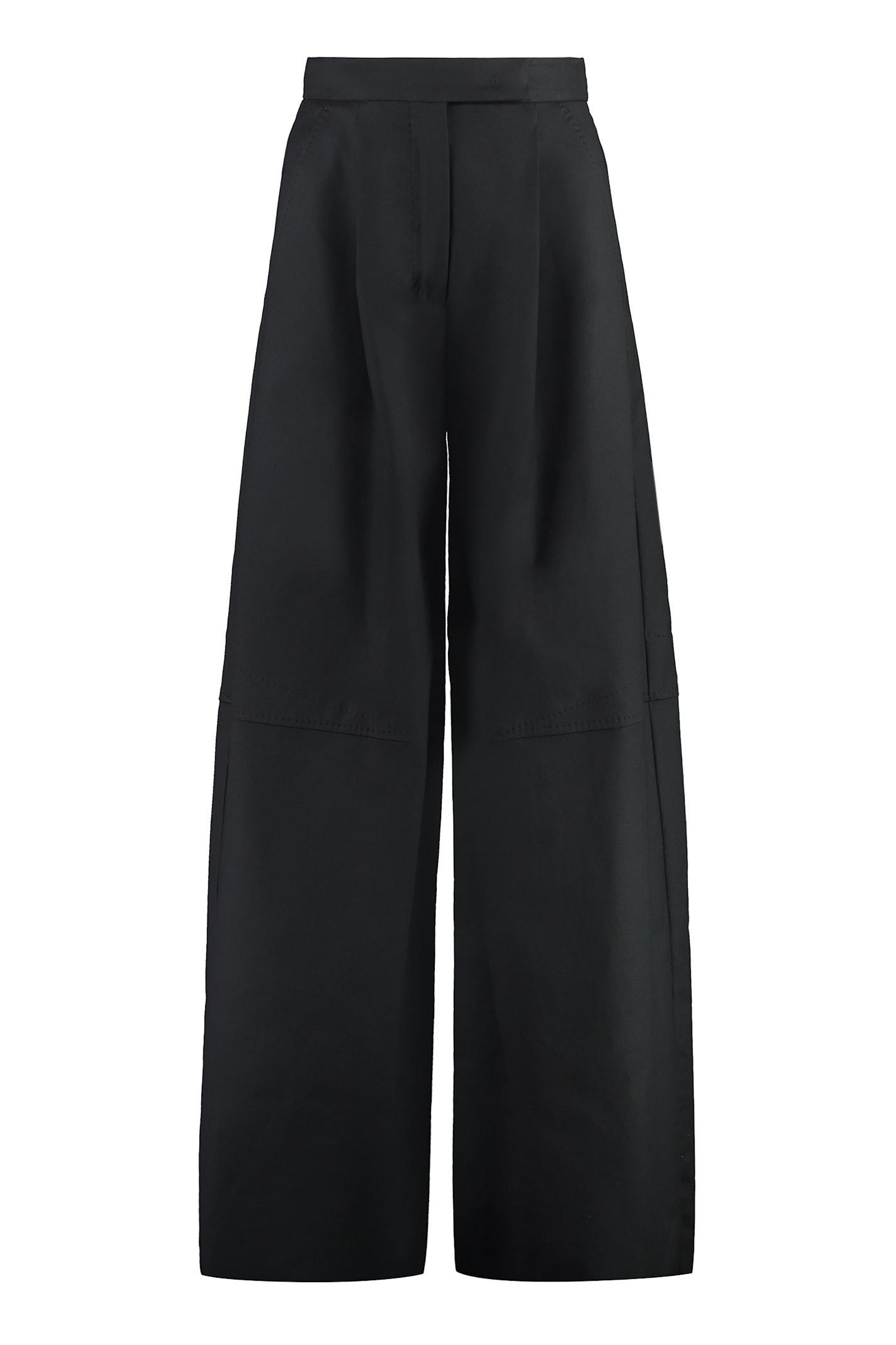 MAX MARA Avoriaz Wide Leg Trousers In Black Product Image