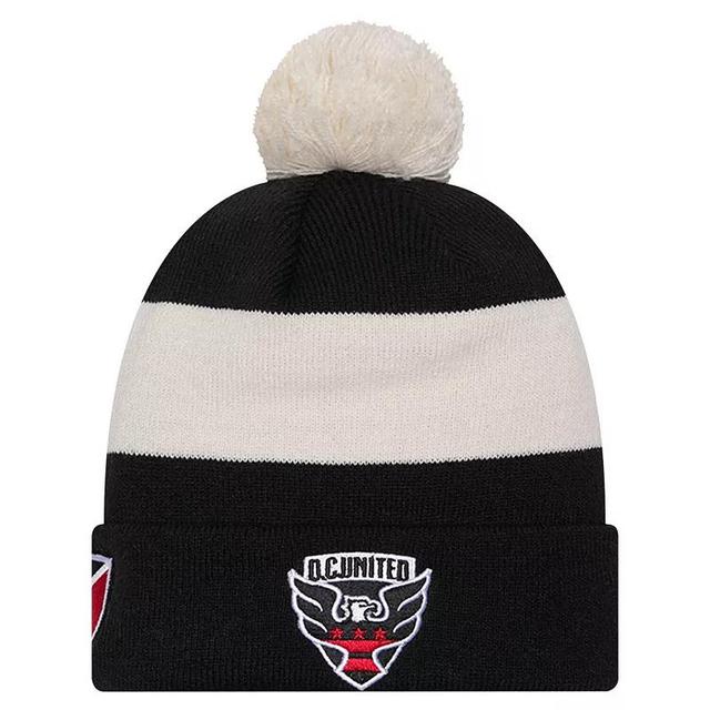 Mens New Era Black D.C. United 2024 Kick Off Collection Cuffed Knit Hat with Pom Product Image