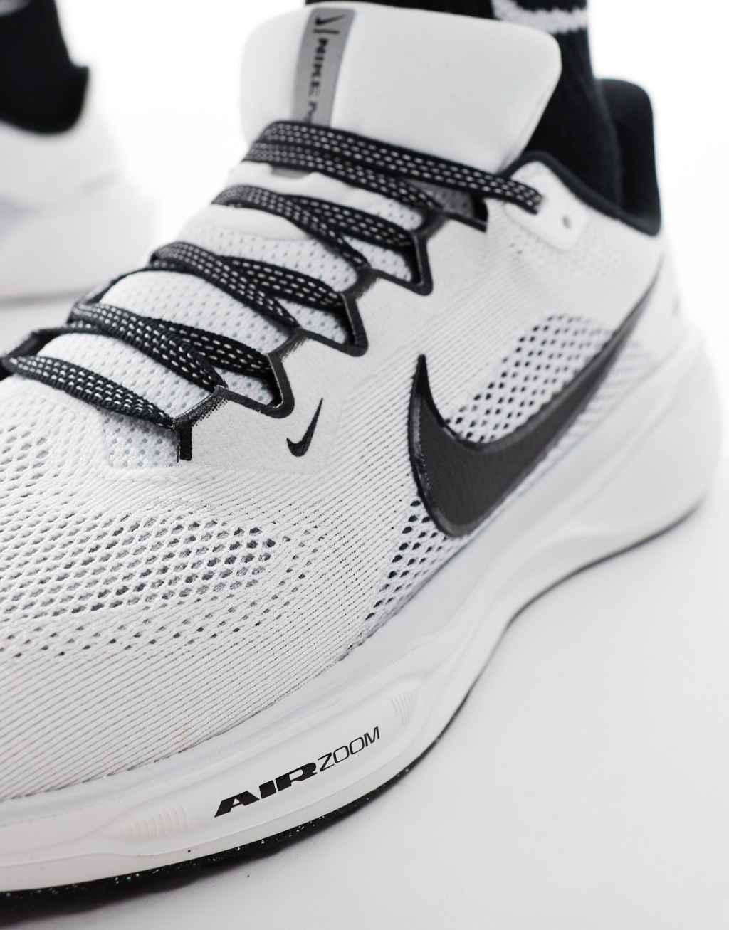 Nike Running Air Zoom Pegasus 41 sneakers in white and black Product Image