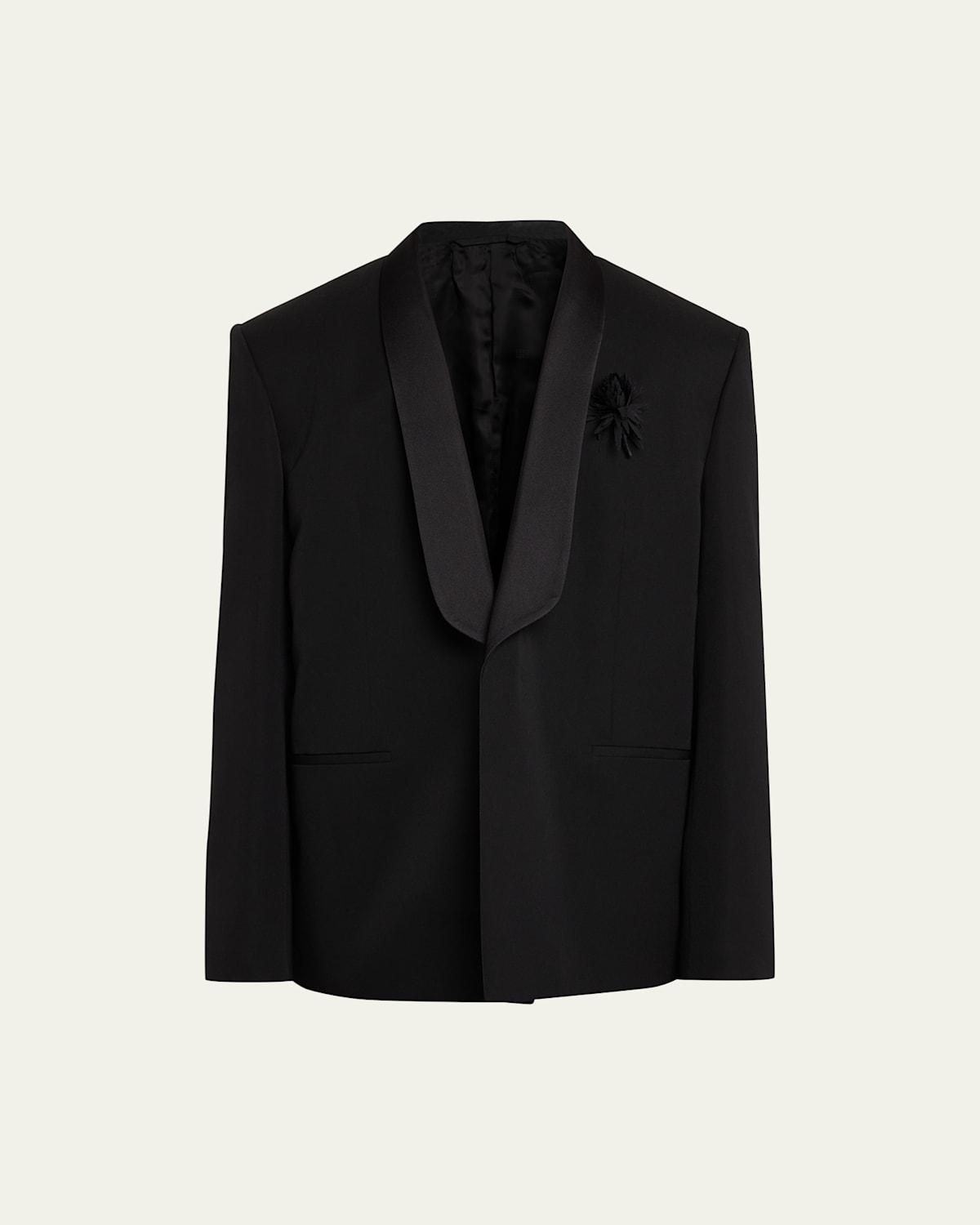 Mens Shawl-Collar Dinner Jacket with Thistle Attachment Product Image