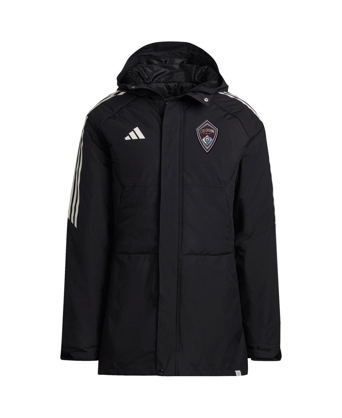 Mens adidas Black Chicago Fire Stadium Parka Raglan Full-Zip Hoodie Jacket Product Image