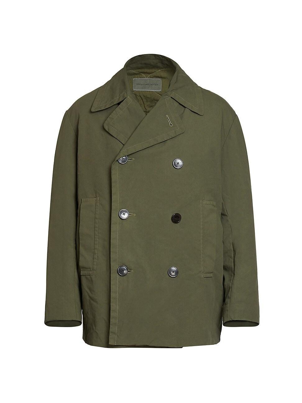 Mens Razel Cotton Double-Breasted Coat Product Image