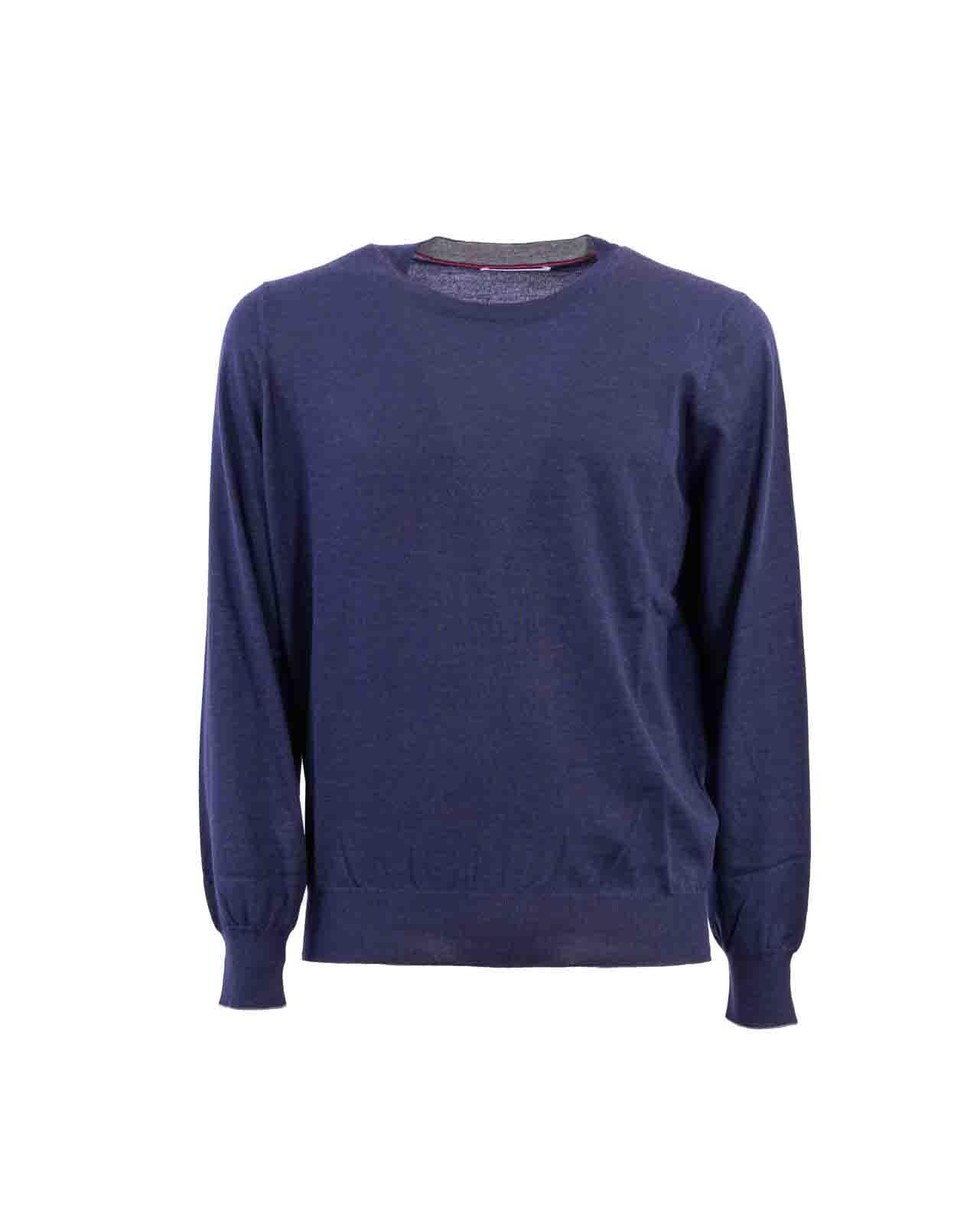 English Rib Knit Sweater In Navy Product Image