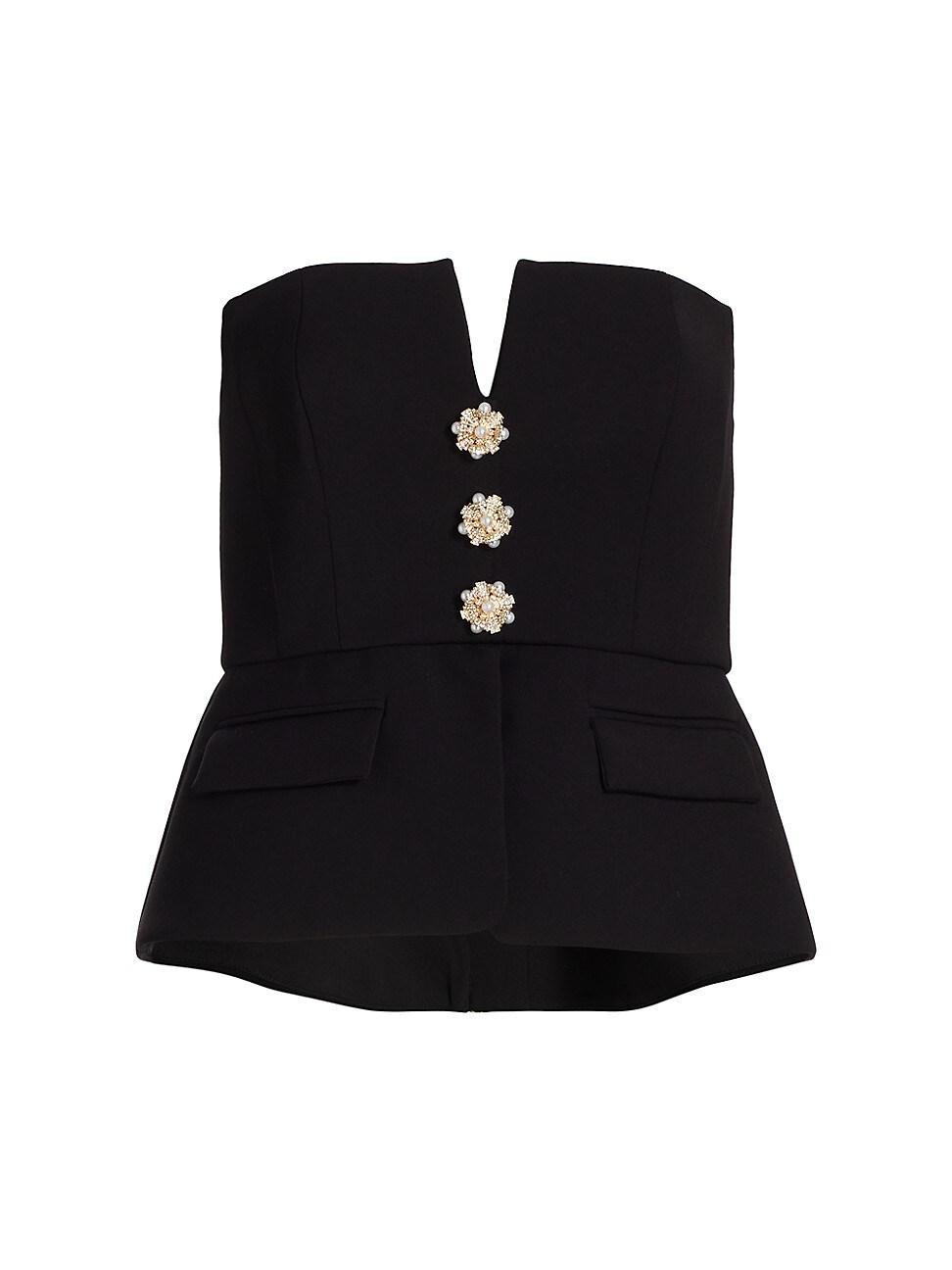 Womens Crpe Peplum Top Product Image