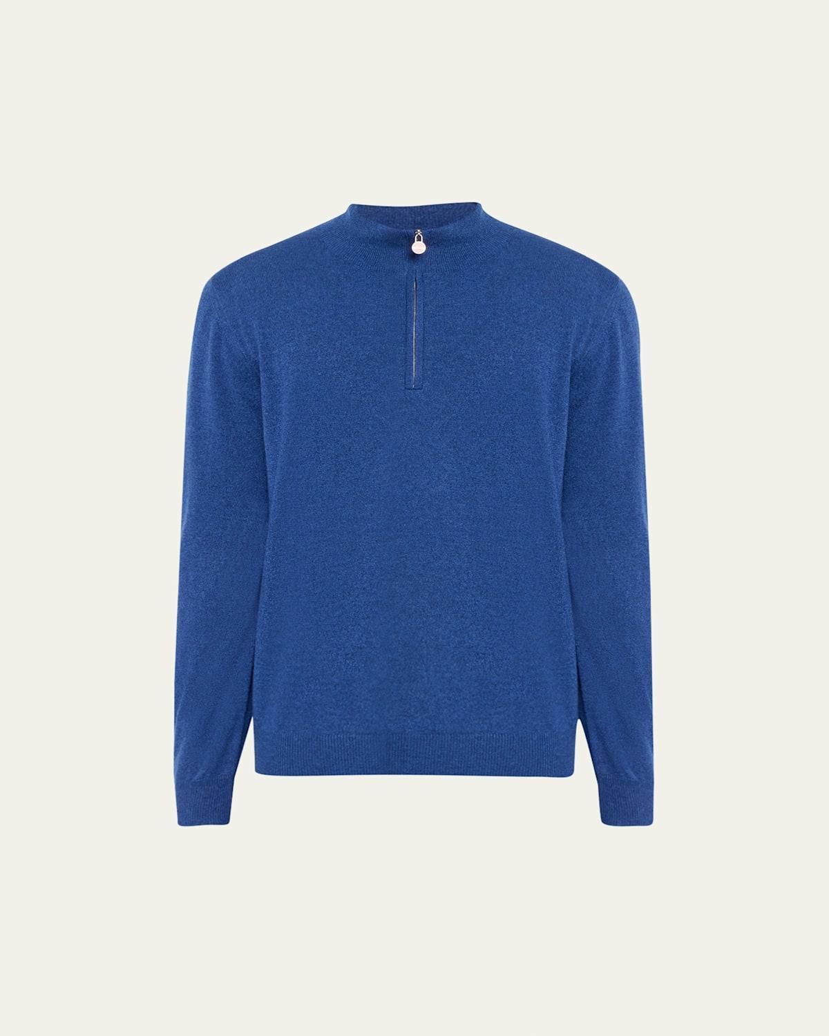 Mens Cashmere Half-Zip Sweater Product Image