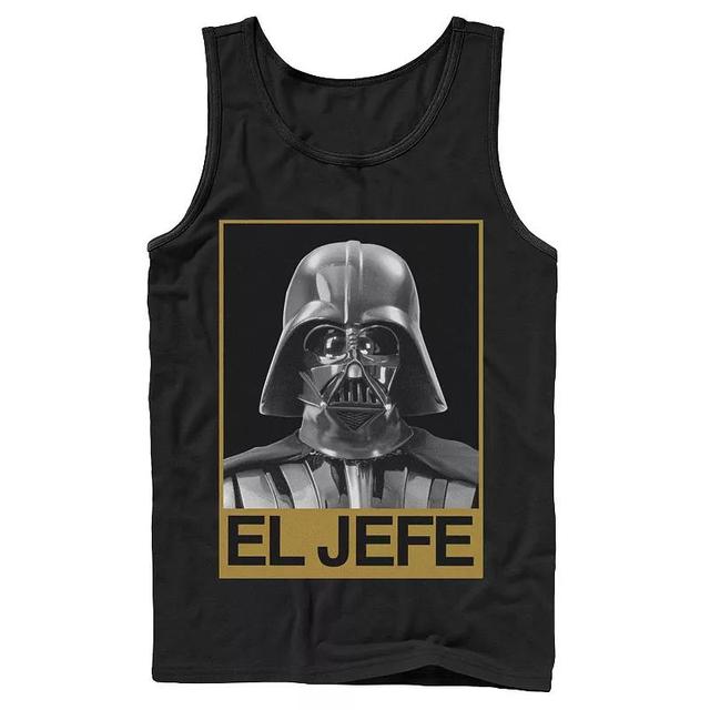 Mens Star Wars Darth Vader El Jefe Portrait Tank Top Blue Product Image