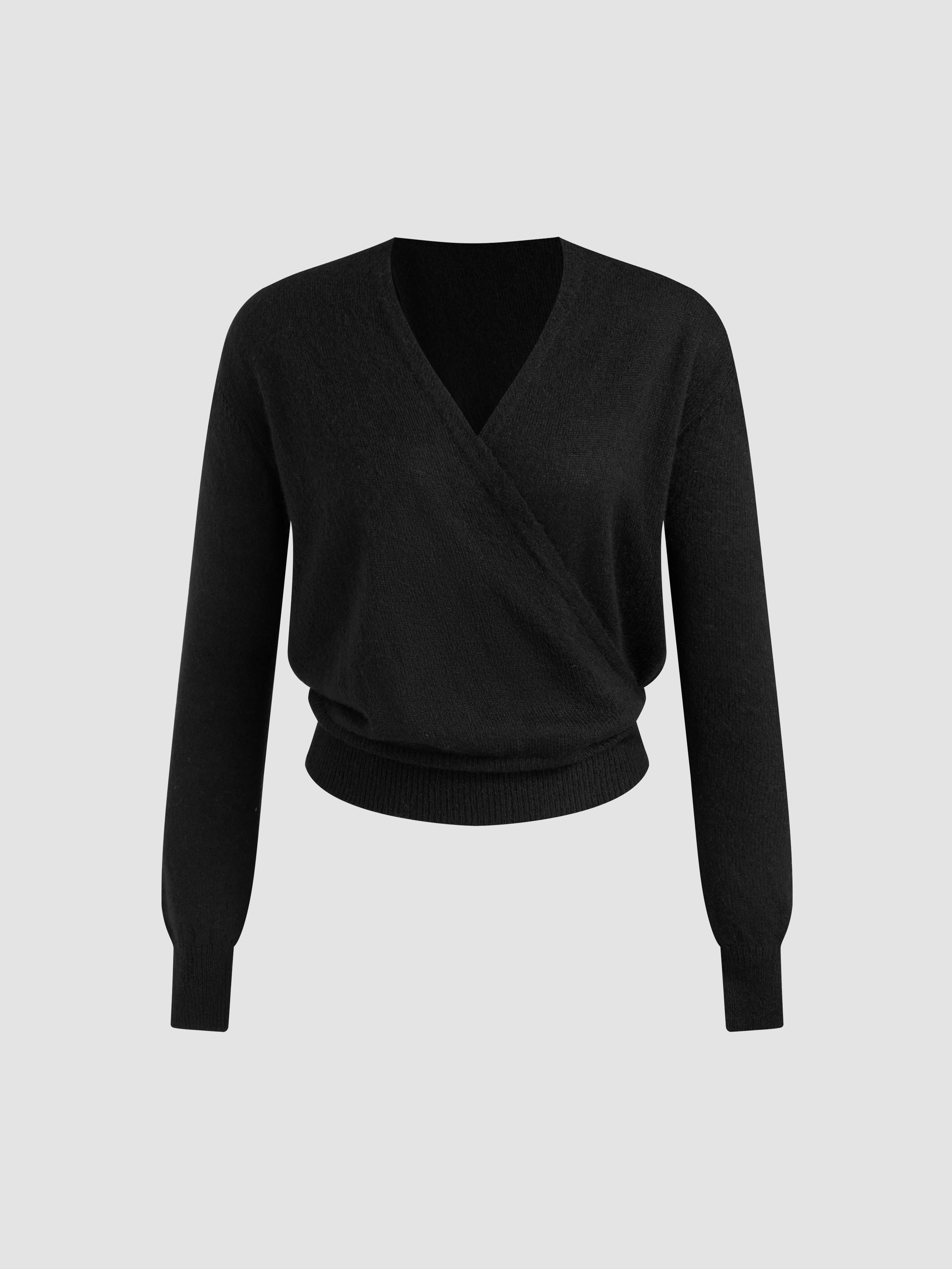 Knitted Solid Long Sleeve Top Product Image