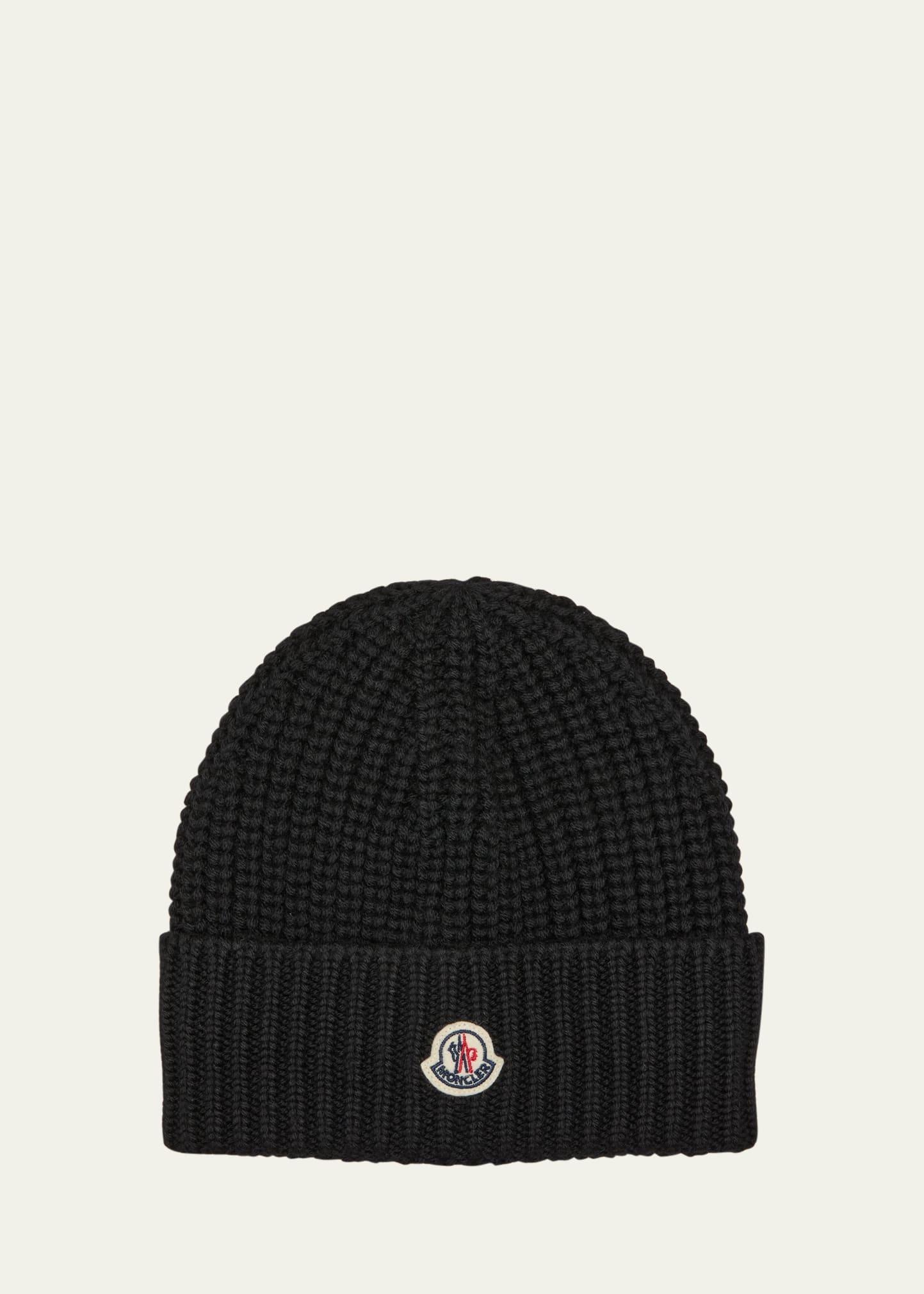 Moncler Logo Patch Virgin Wool Beanie Product Image