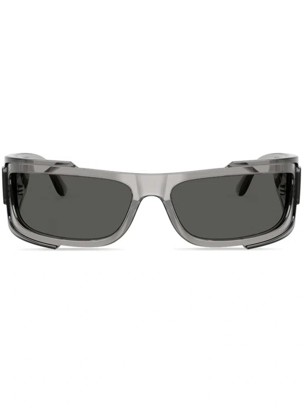 VERSACE Wraparound-frame Sunglasses In Grey Product Image