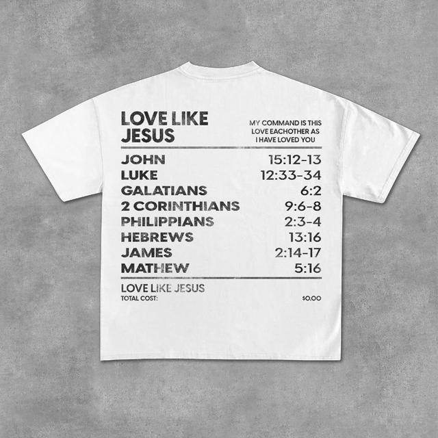 Sopula Love Like Jesus Art Graphic Cotton T-Shirt Product Image