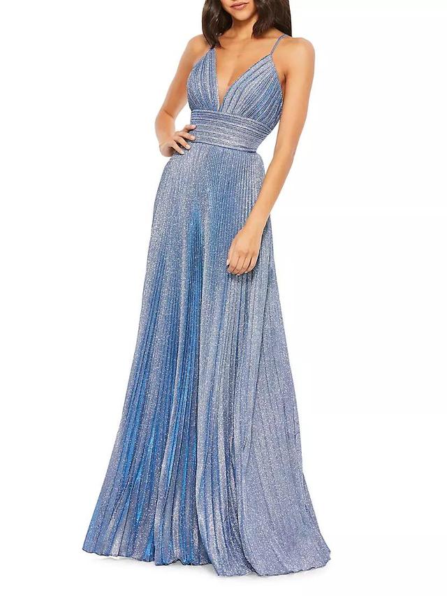 Ieena Pleated Shimmer Gown Product Image