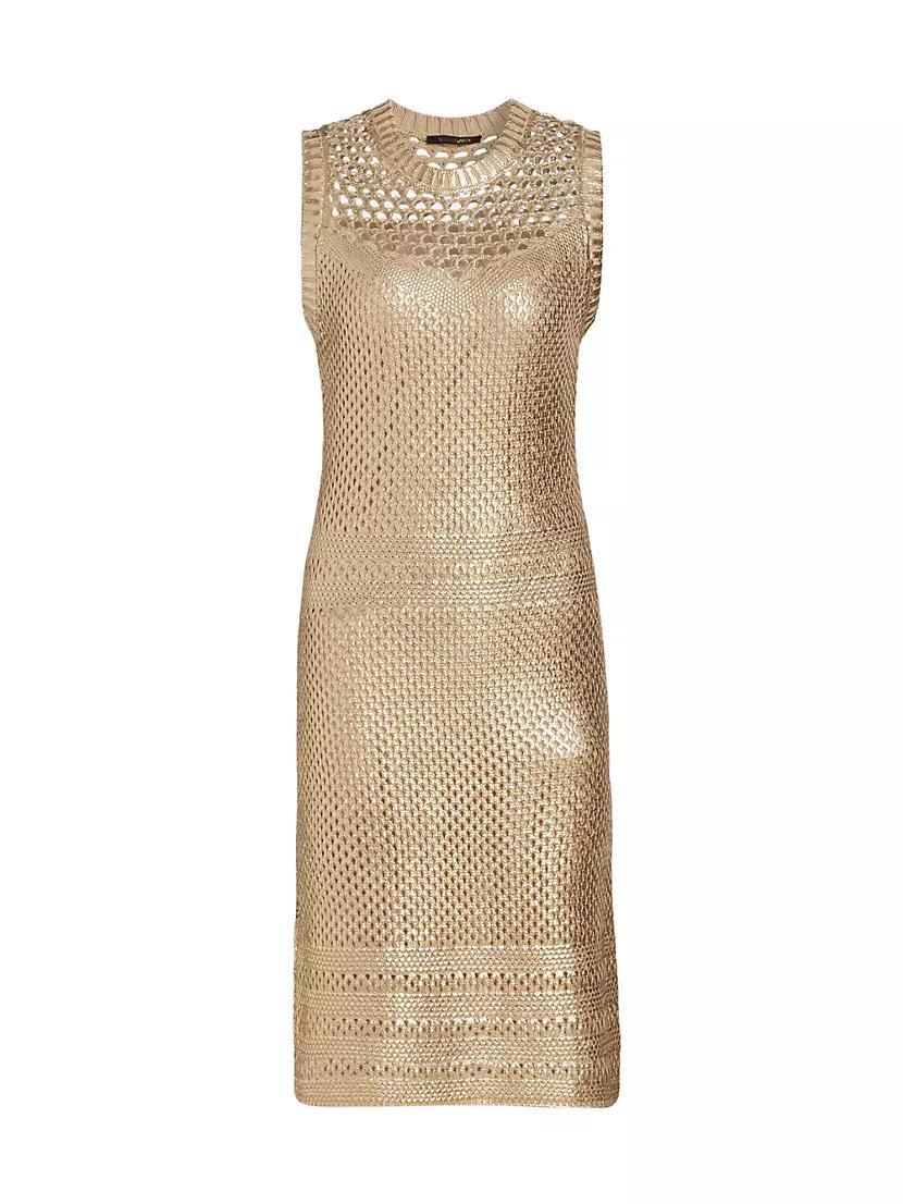 Raven Metallic Knit Sheath Dress Product Image