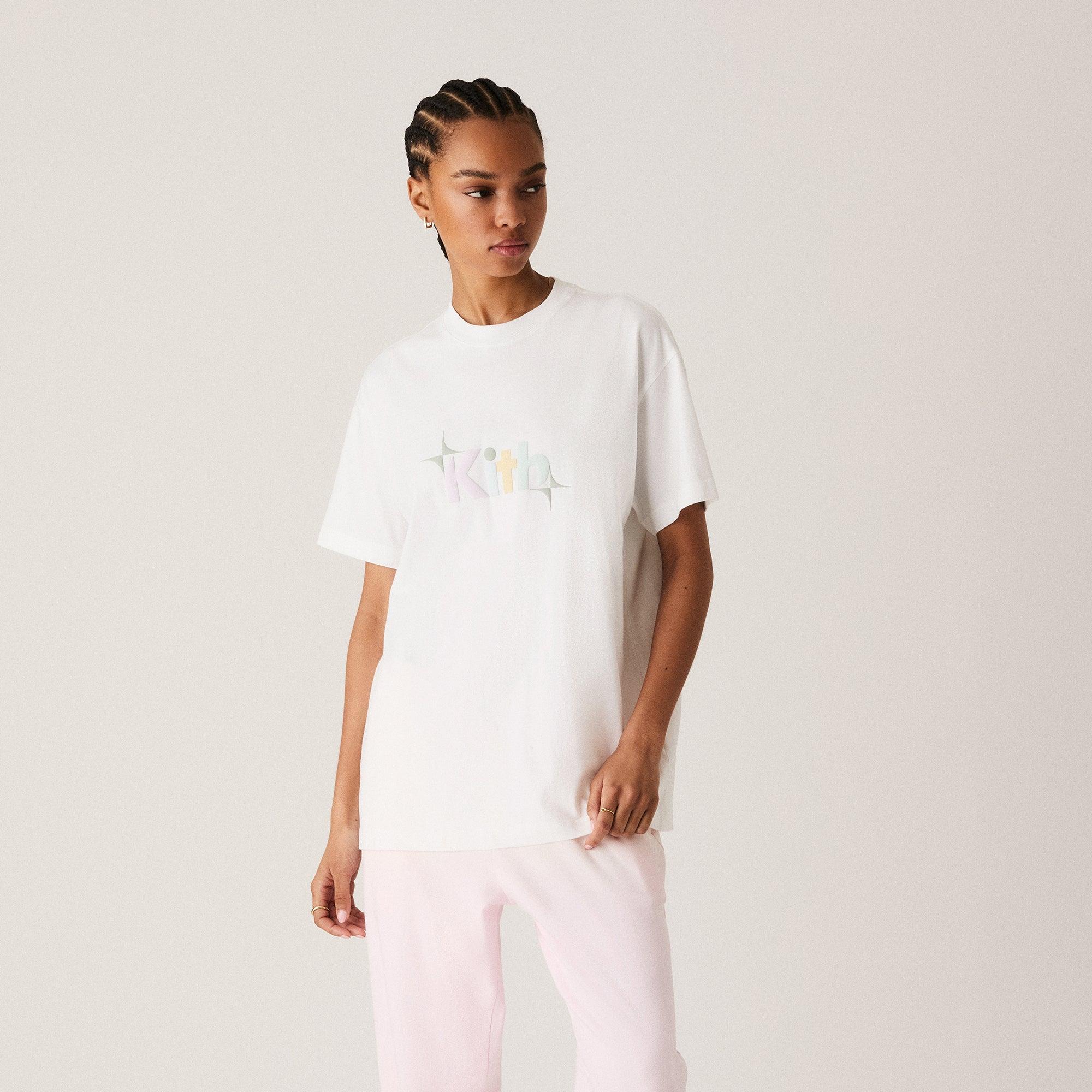 Kith Women Burst Logo Vintage Tee - White Female Product Image