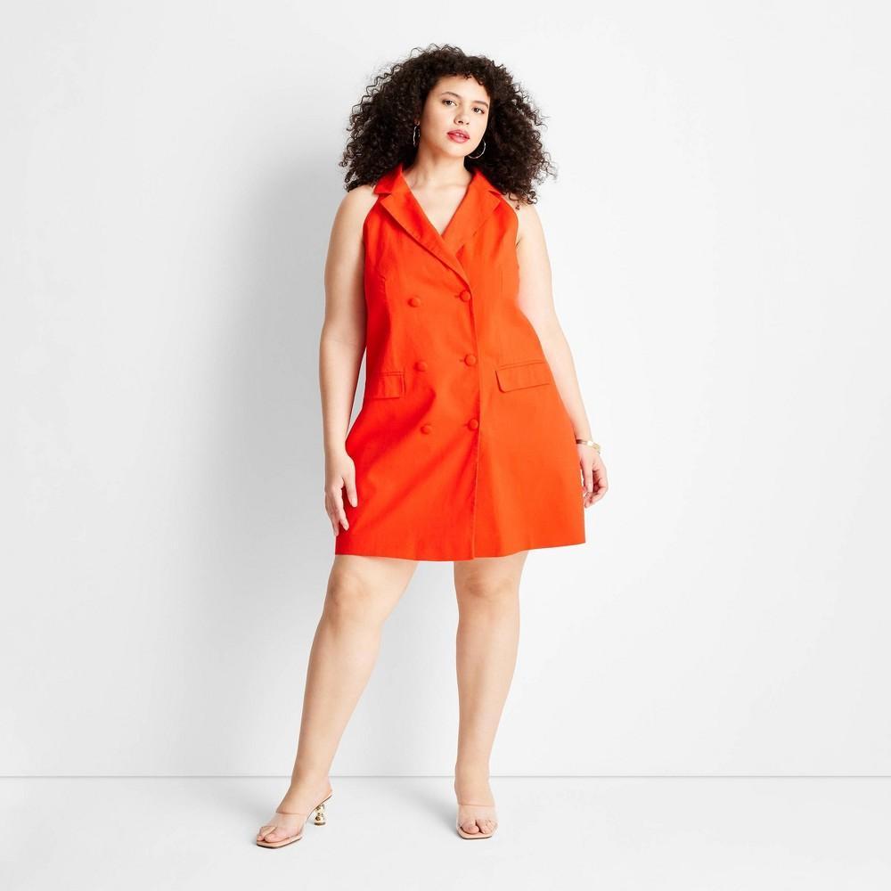 Womens Sleeveless Blazer Mini Dress - Future Collective with Jenee Naylor Red Product Image