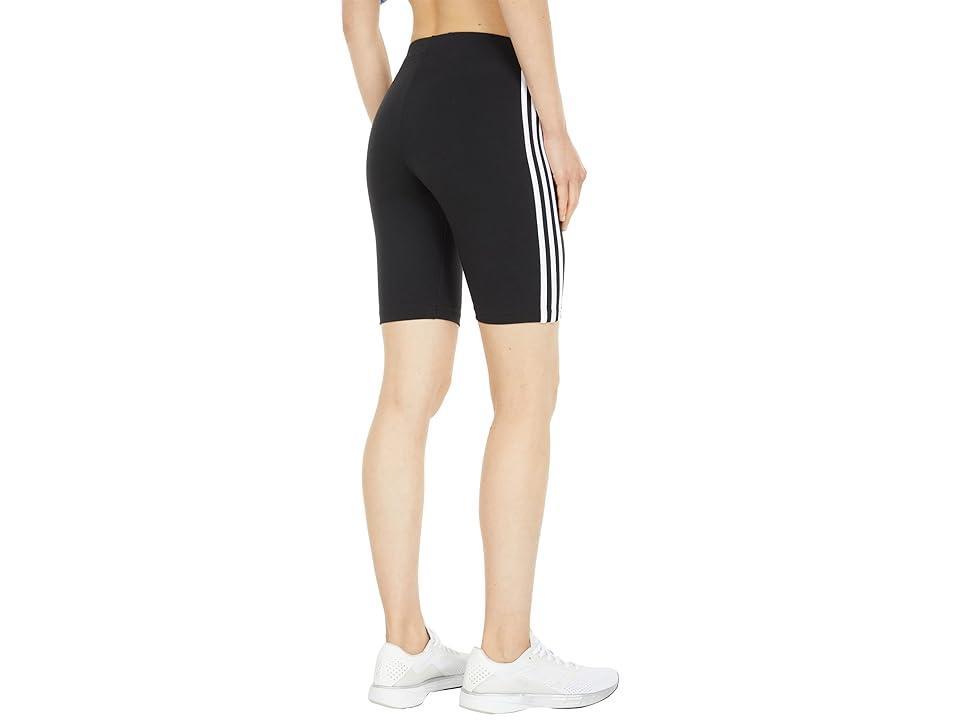 adidas Essentials 3-Stripes Bike Shorts White) Women's Clothing Product Image