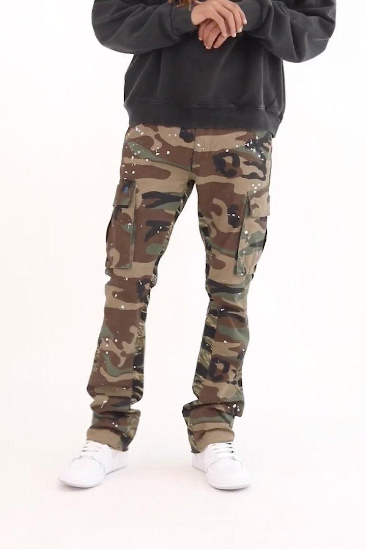 Bootcut Cargo Pants - Camo Product Image