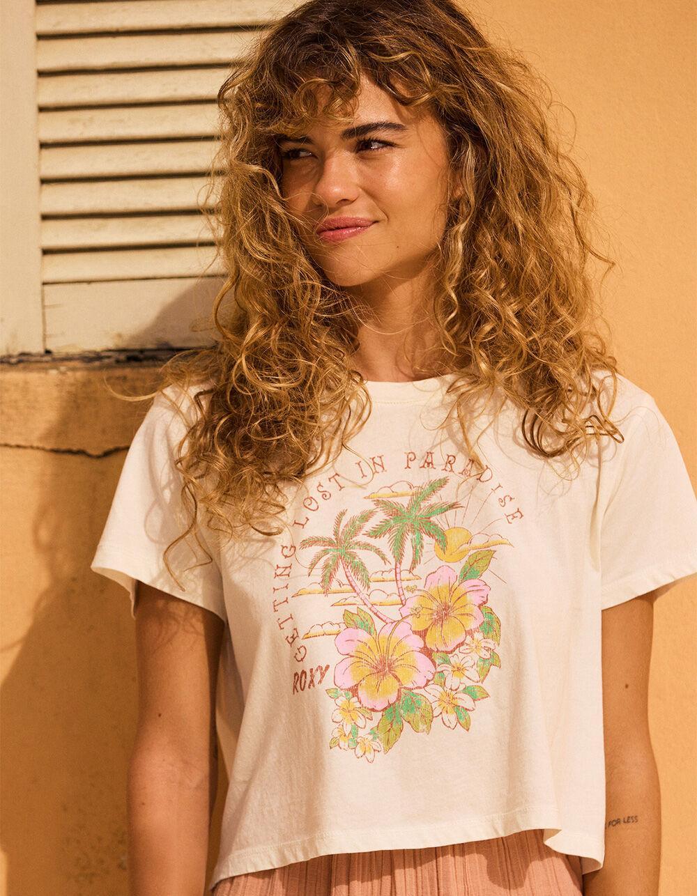 ROXY Hibiscus Paradise Womens Crop Tee Product Image