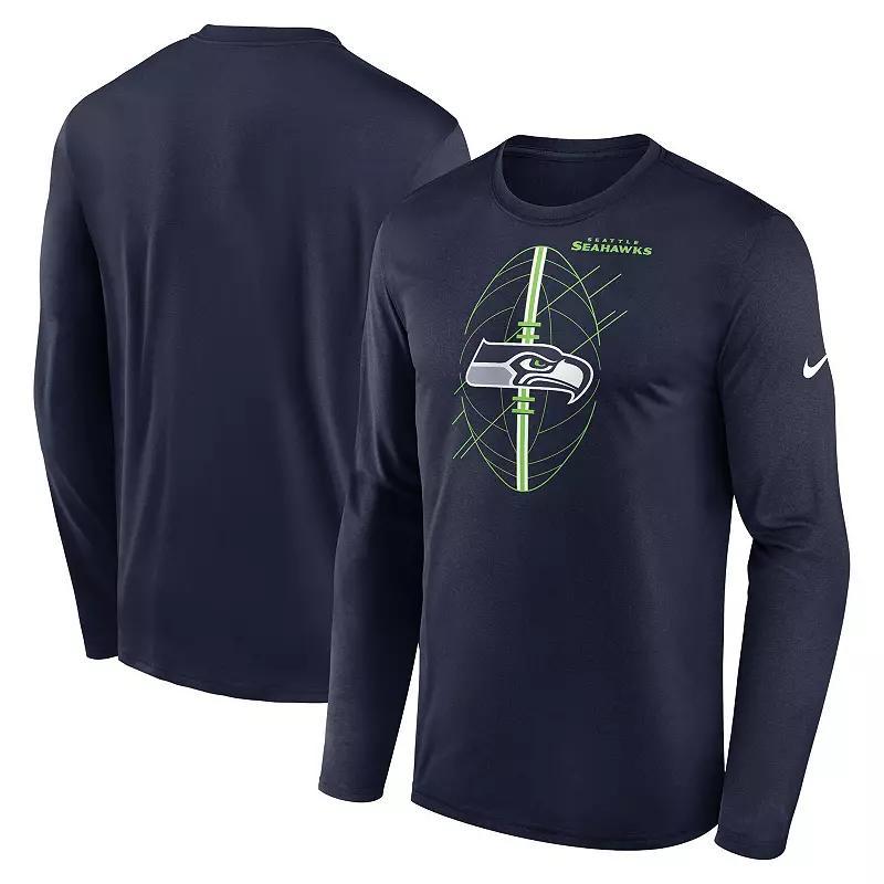 Mens Nike College Navy Seattle Seahawks Legend Icon Long Sleeve T-Shirt Product Image