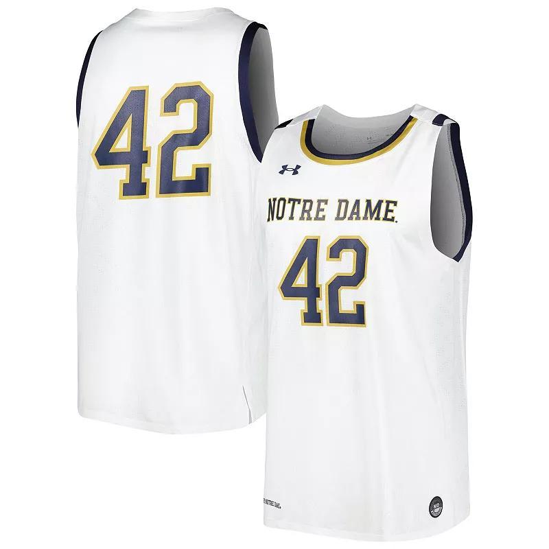 Mens Under Armour #42 Notre Dame Fighting Irish Replica Basketball Jersey Product Image