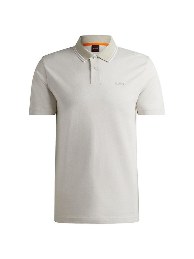 Mens Logo-Print Polo T-Shirt Product Image