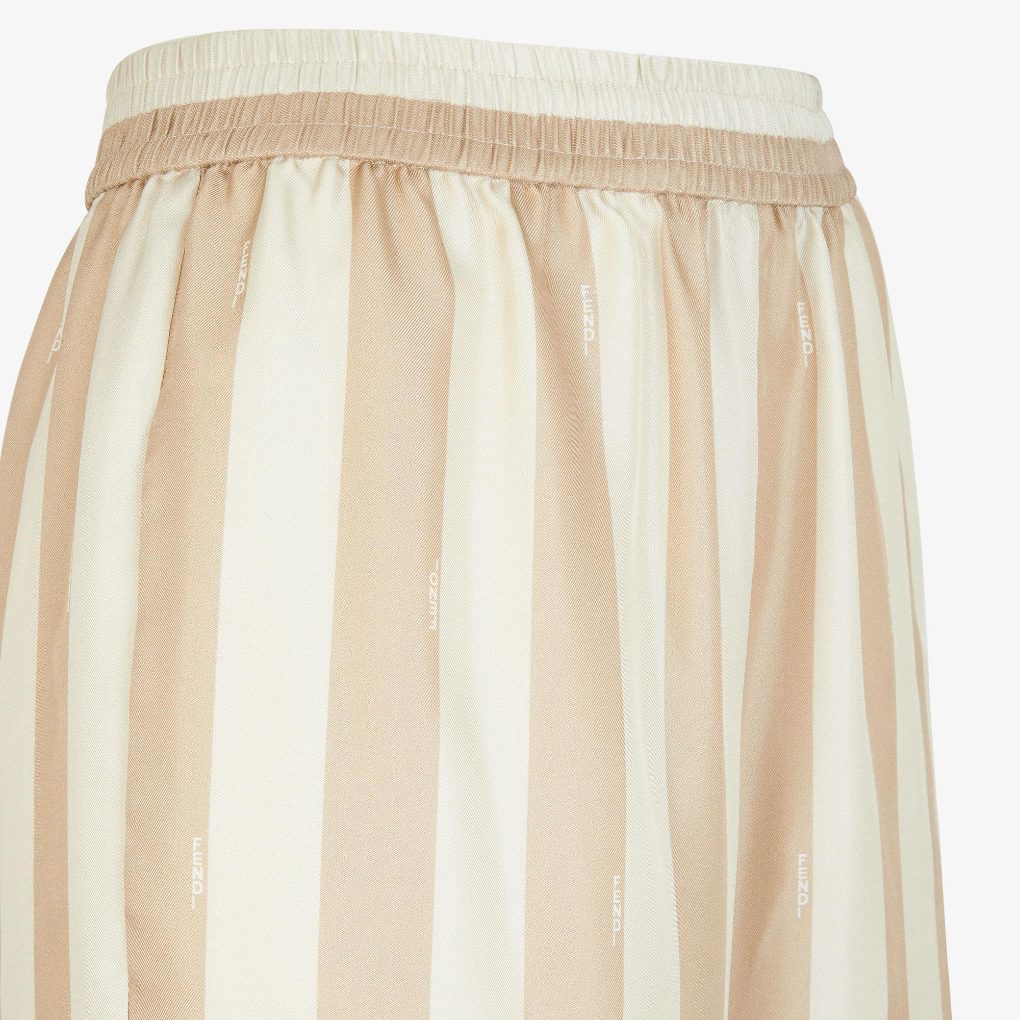 PantsBeige Pequin silk pants Product Image