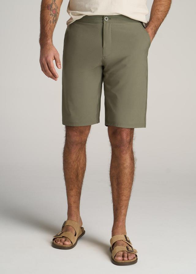 Hybrid Shorts for Tall Men in Olive Male Product Image