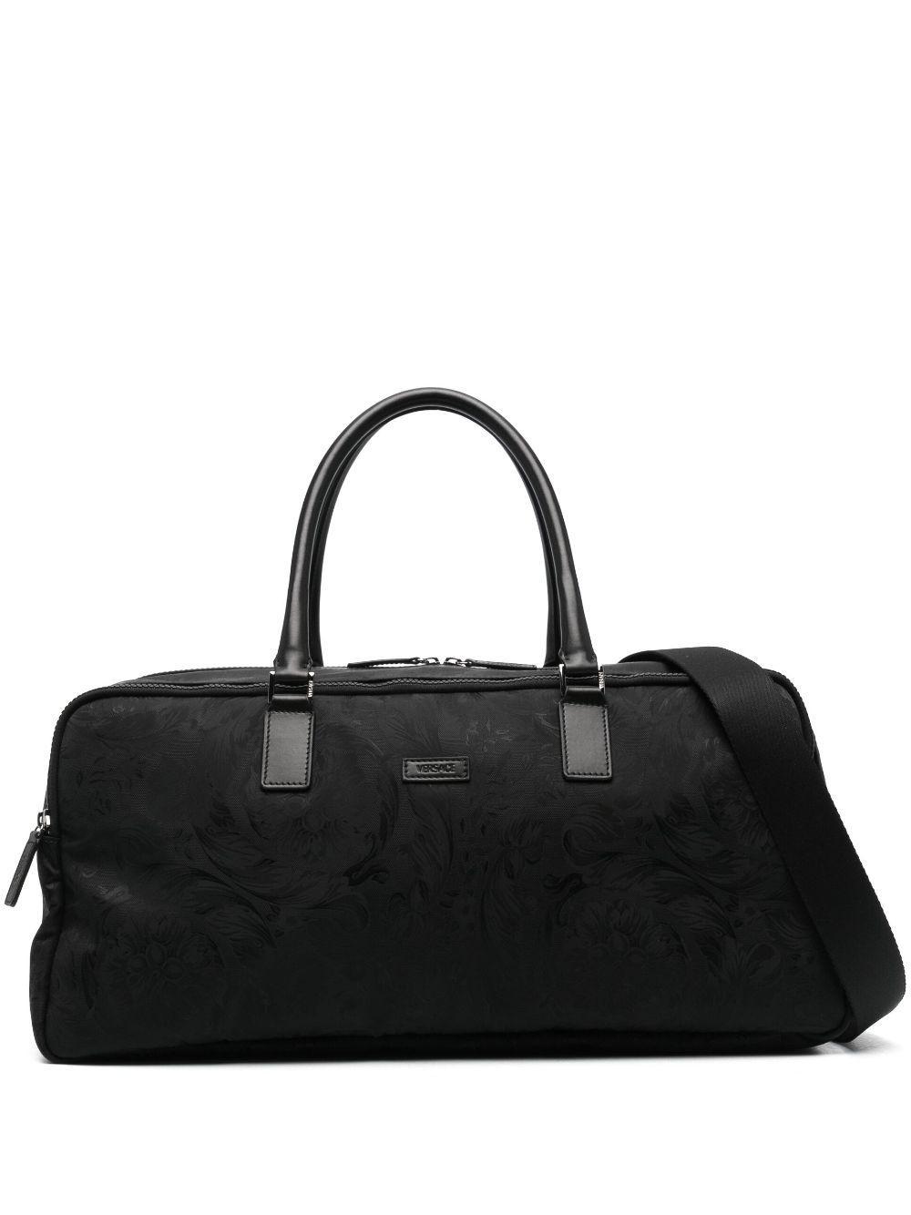 VERSACE Barocco-print Weekend Bag In Black Product Image