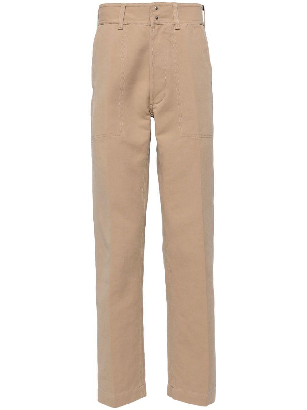 Straight-leg Trousers In Brown Product Image