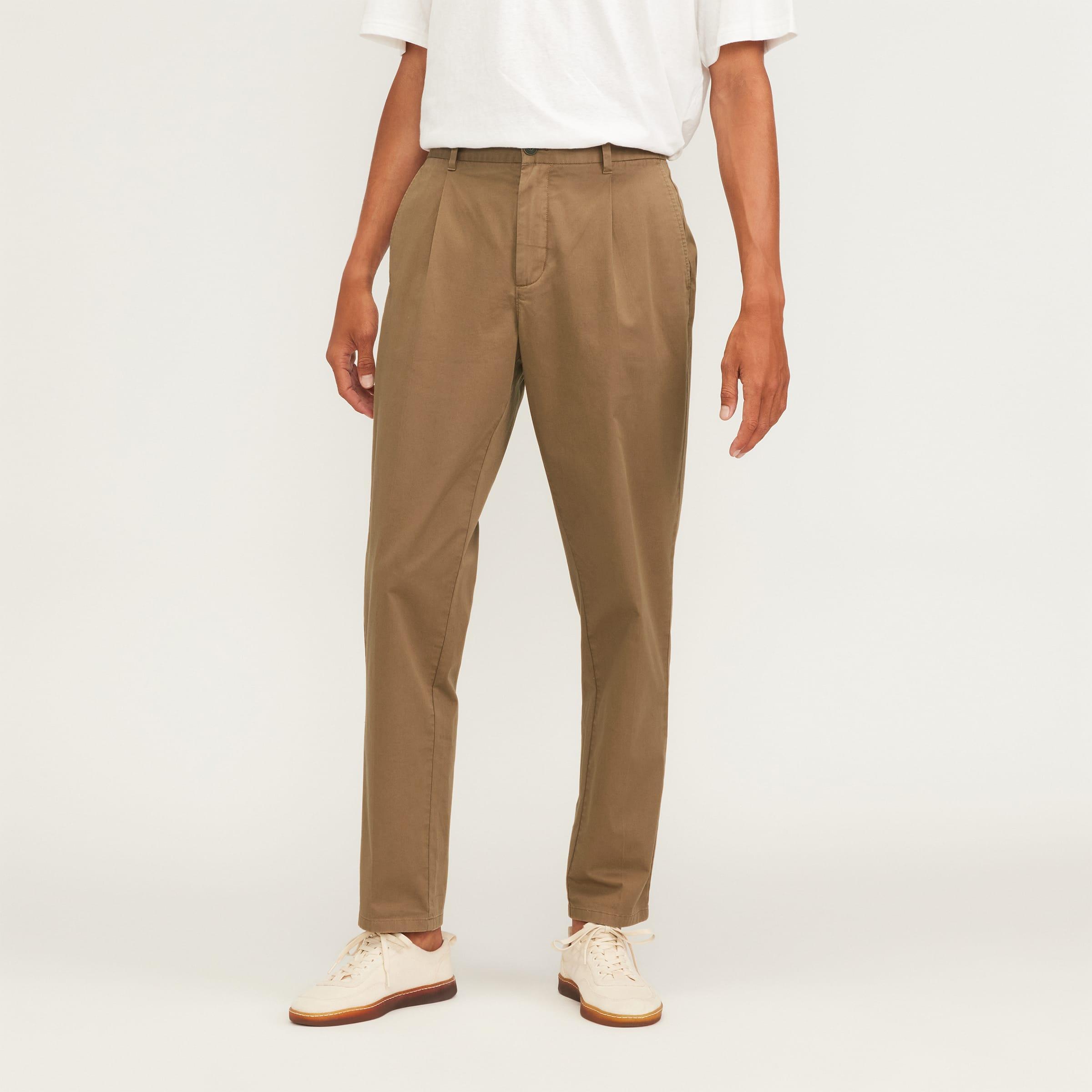 Mens Organic Cotton Pleated Chino by Everlane in Light Brown, Size 31x32 Product Image