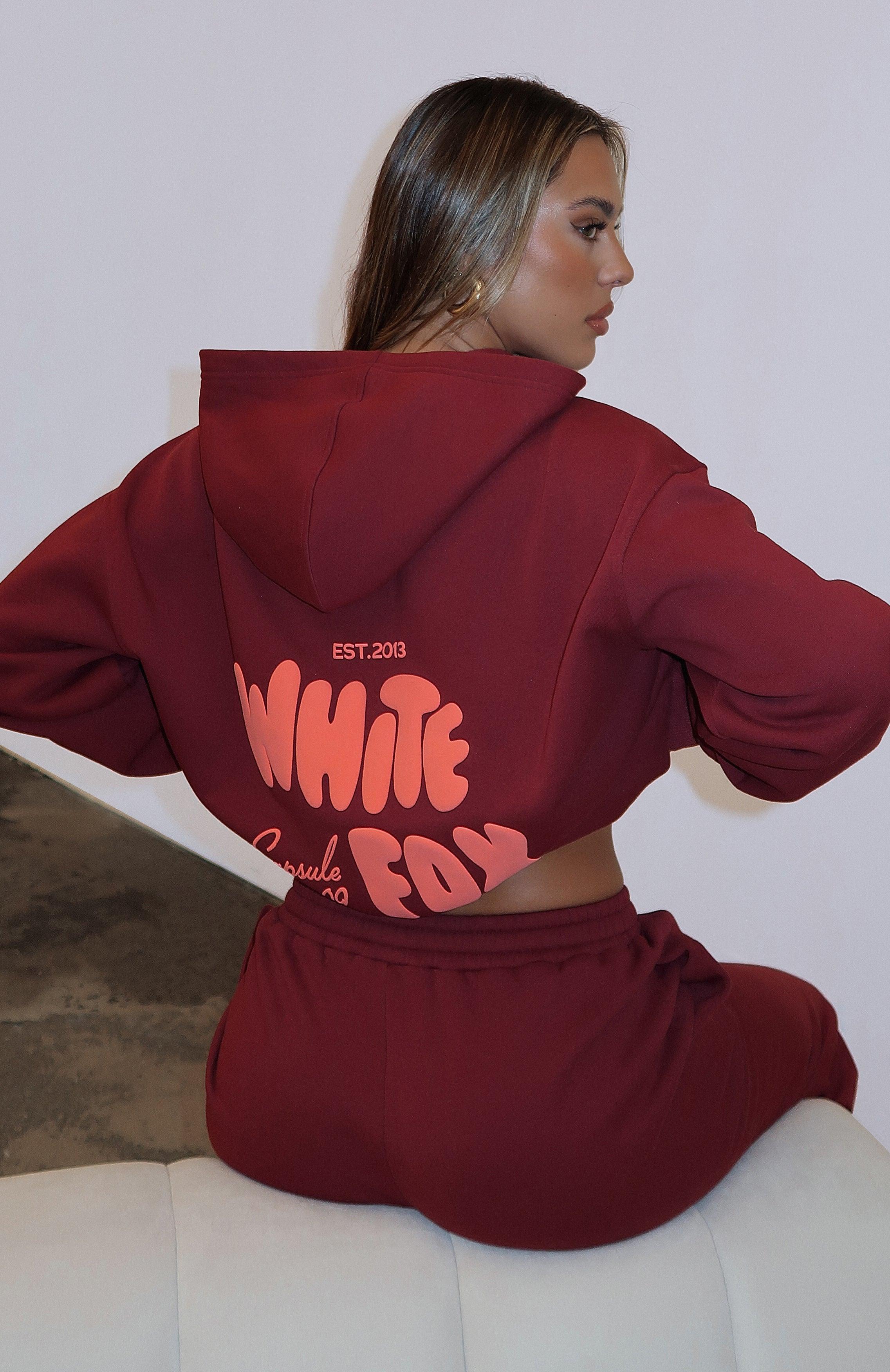 Capsule 9 Star Of The Moment Oversized Hoodie Burgundy Product Image