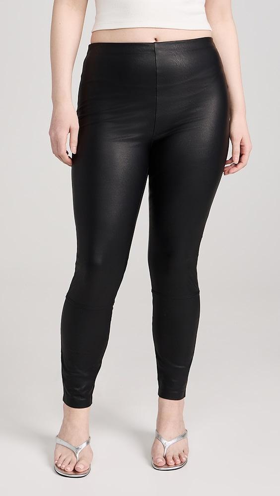 Good American Good Waist Leather Pull On Leggings | Shopbop Product Image