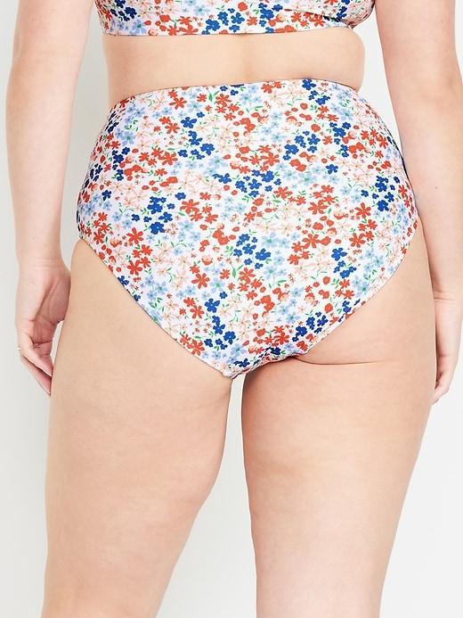 High-Waisted French-Cut Bikini Swim Bottoms Product Image