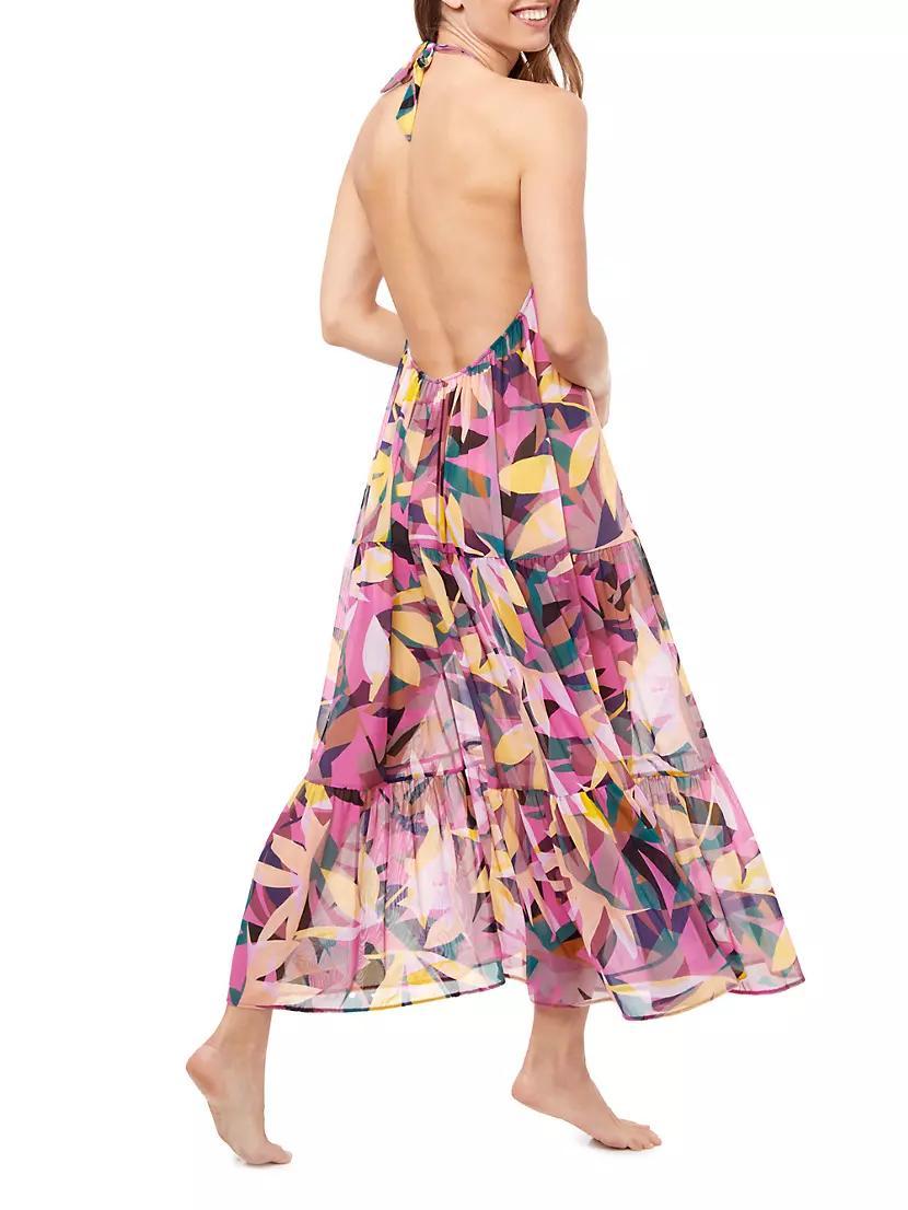 Gioia Geometric Chiffon Maxi Dress Product Image