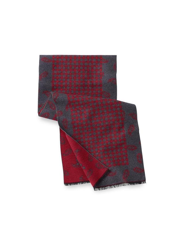 Paisley Check Brushed Silk Scarf Product Image