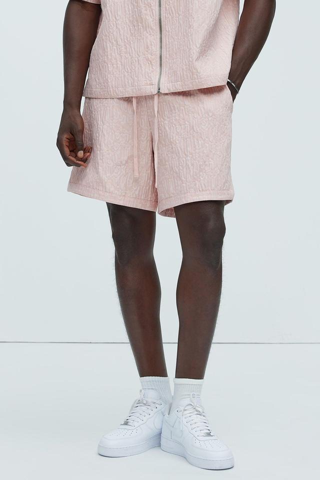 Via Margutta Textured Shorts - Mauve Product Image