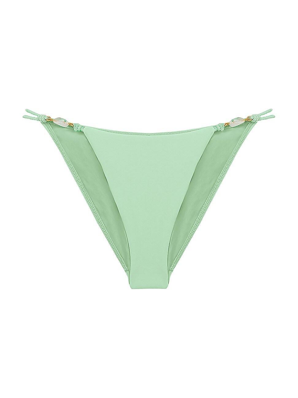 Womens Solid Ivy Knotted Bikini Bottom Product Image