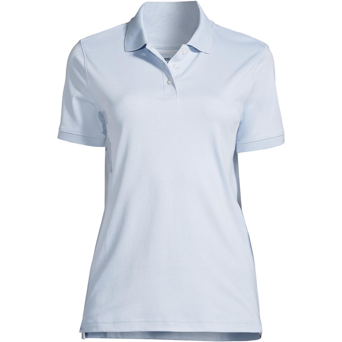 Womens Tall Lands End School Uniform Short Sleeve Interlock Polo Product Image