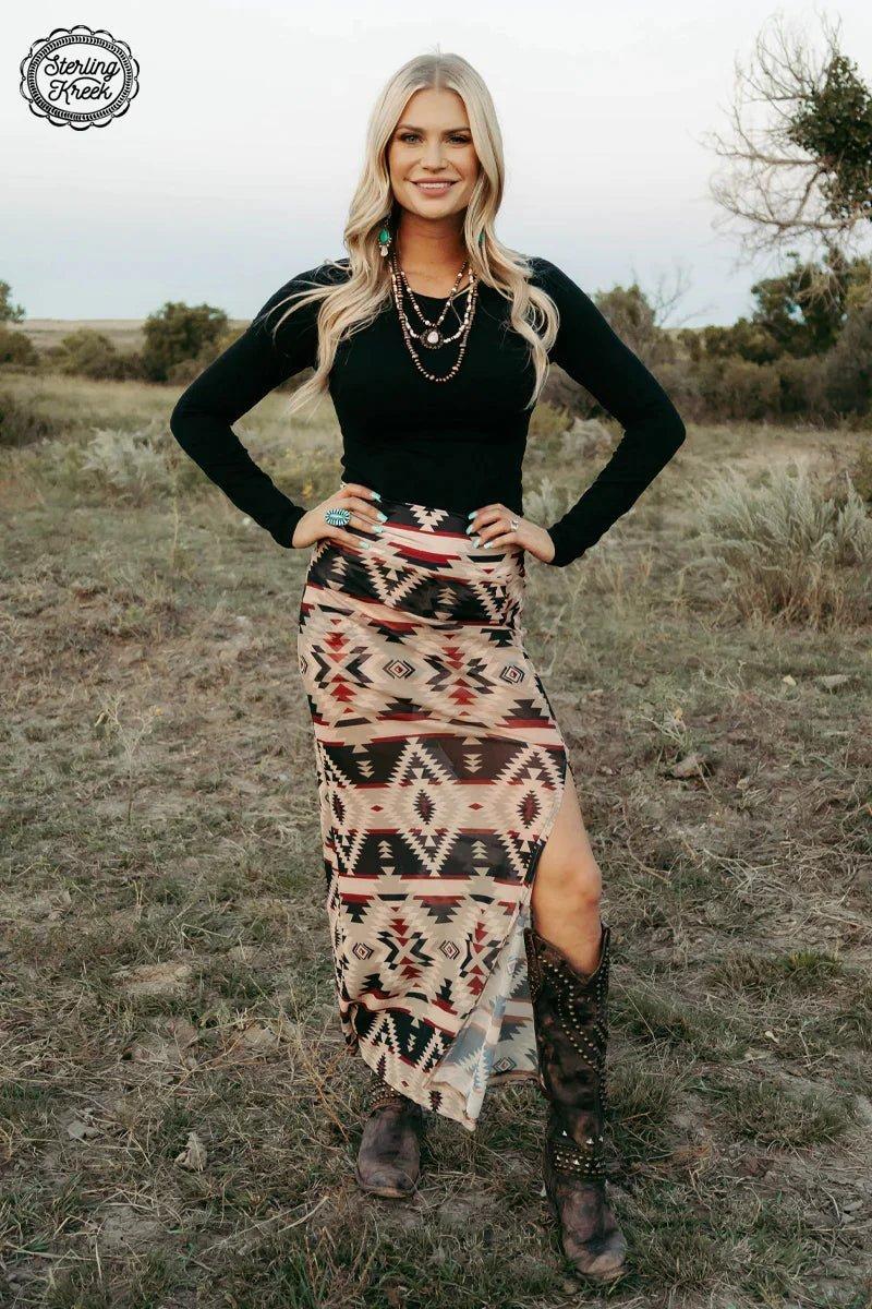 PLUS Santa Fe Slit Skirt Product Image