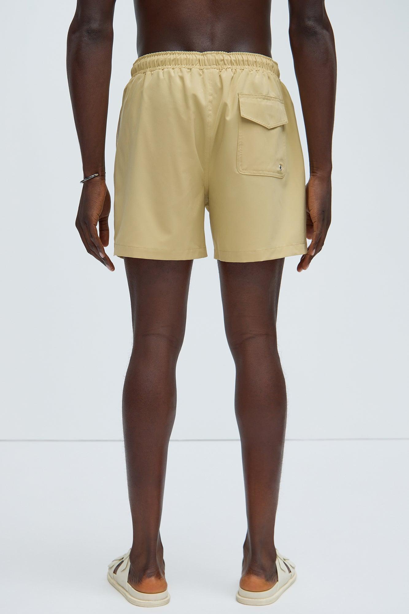 Moving Onward Swim Trunks - Tan Product Image