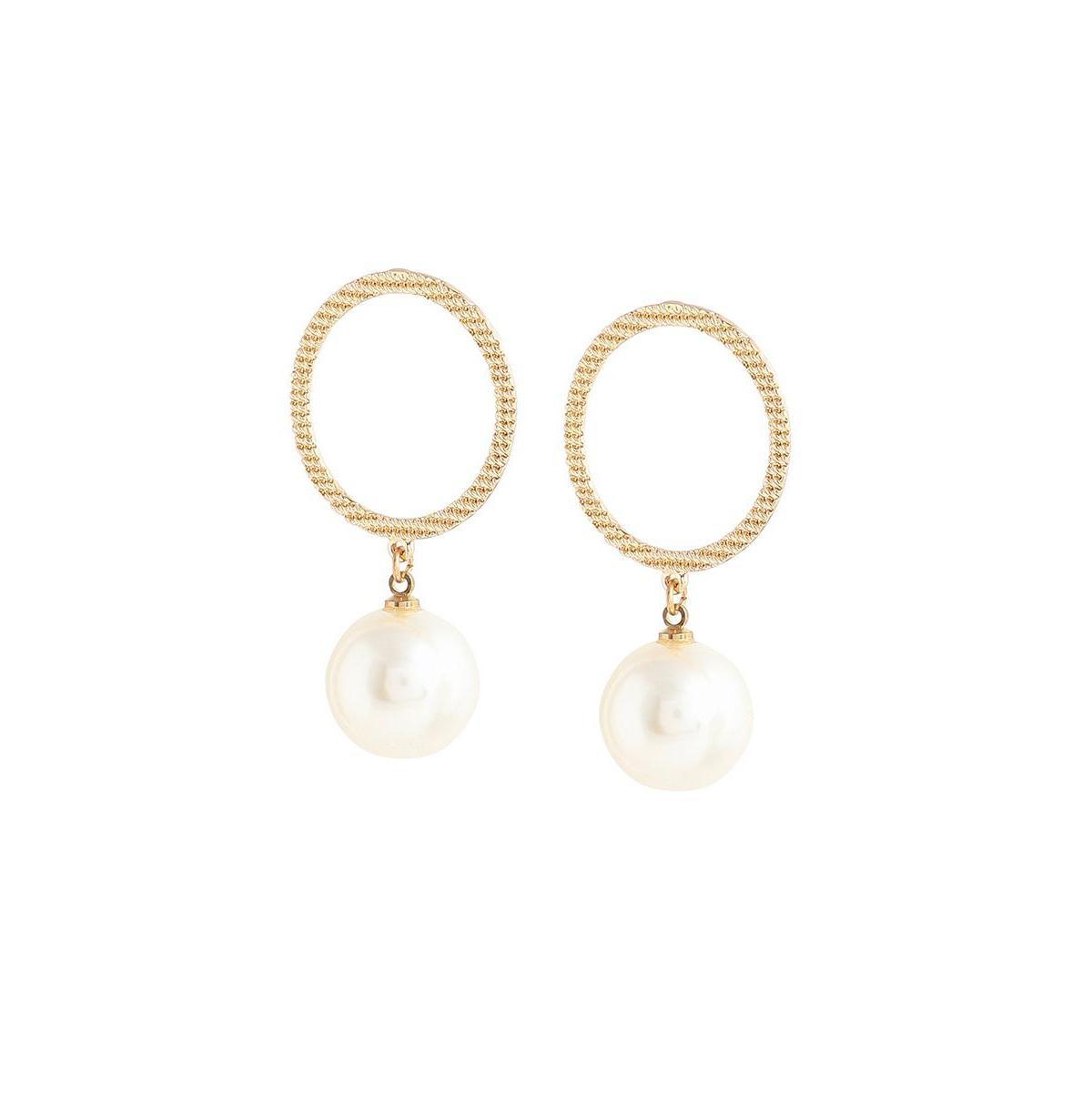 Sohi Womens Snowball Drop Earrings Product Image