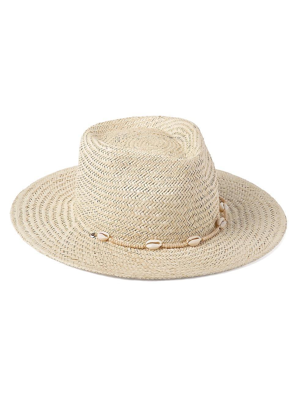 Womens Seashells Straw Fedora Product Image